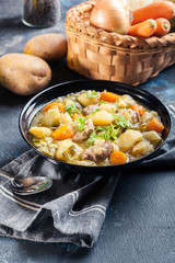 Pichelsteiner, German stew that contains meat