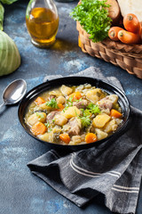 Pichelsteiner, German stew that contains meat
