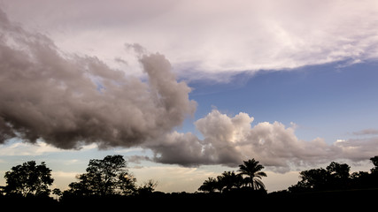 clouds over the mountains