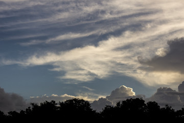 clouds over the mountains