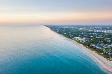 Flight over the Atlantic Coast of South Florida