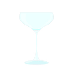 champagne glass and wine glass isolated on white background illustration vector