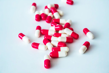 red and white pills