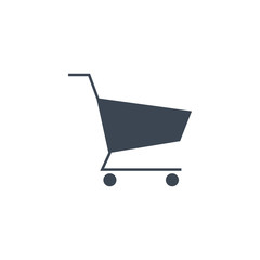 Shopping Cart related vector glyph icon. Isolated on white background. Vector illustration.