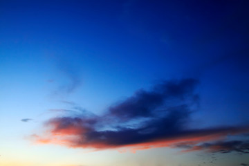 blue sky and  clouds