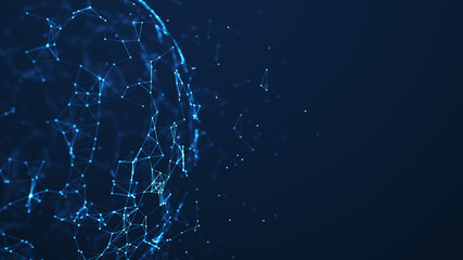 Abstract technology network.