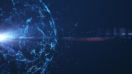 Abstract technology network.