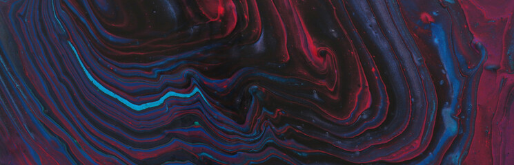 abstract marbleized effect background. Blue, pink, purple and black creative colors. banner