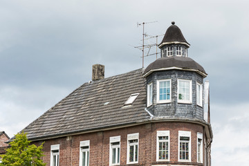 Facade of historical building in  Kevelaer, Germany