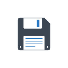Floppy Disk related vector glyph icon. Isolated on white background. Vector illustration.