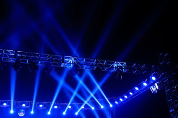 stage lights and metal frame