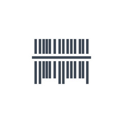 Bar Code related vector glyph icon. Isolated on white background. Vector illustration.