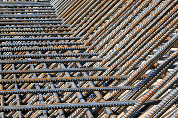 Screw thread steel bar framework