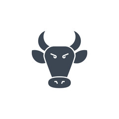 Bull Market related vector glyph icon. Isolated on white background. Vector illustration.