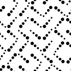 Simple geometric truchet pattern background in classic black and white 
