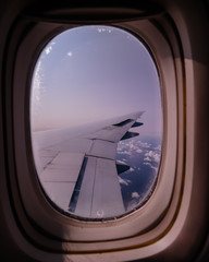 View from the window of a passenger plane