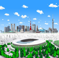 新国立競技場と東京_22