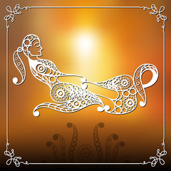 Graphic illustration of with Thai massage 1