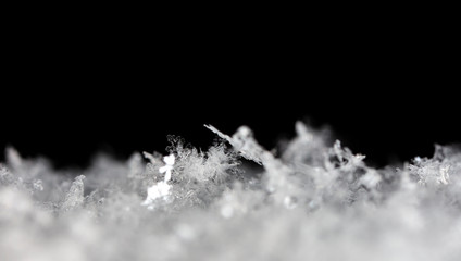 crystals of snow, winter photo