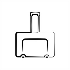 Suitcase Icon Design, Silhouette