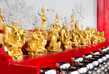 Golden Buddha statue in Chinese temple