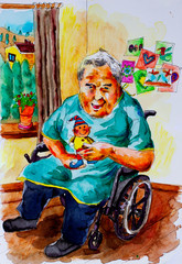 Obraz na płótnie Canvas Seniors Elderly Man