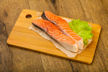 Raw salmon