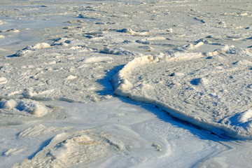 Sea ice natural landscape