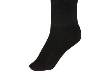 colourful pairs of soccer socks isolated on white background