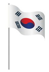 Illustration of flag of South Korea, Vector