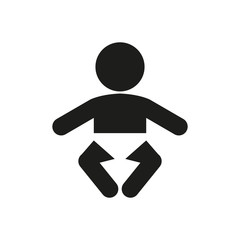 Baby icon. Simple vector illustration on white background