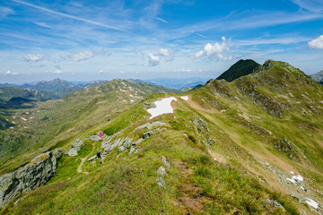 Fototapeta na wymiar Mountains at Koenigsleiten, Austria, Zillertal