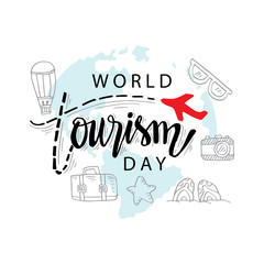 Obraz premium World Tourism Day. September 27.