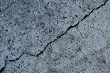Obraz premium Crack in concrete on Hollywood street