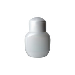 A small glass bottle.