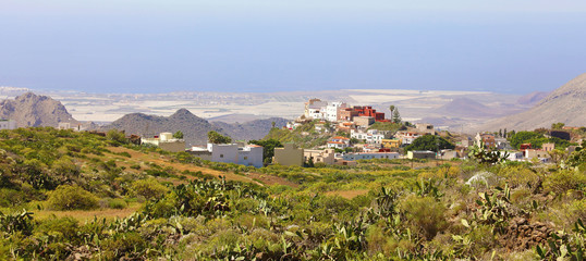 Beautiful panoramic view of Arona village on Tenerife, Canary Islands, Spain. © zigres