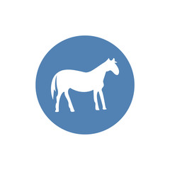 Horse icon vector. Animal symbol. Stallion pictogram, flat vector sign isolated on white background. Simple vector illustration for graphic and web design.