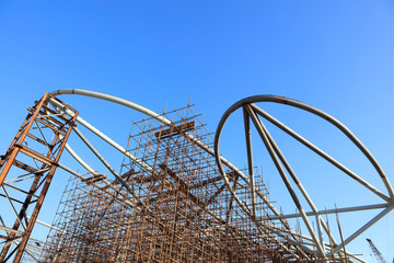 Arc steel tube landscape architecture