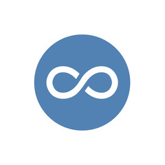 The infinity icon. Infinity symbol. Flat Vector illustration