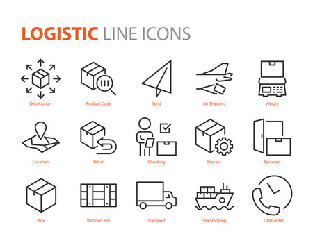 set of logistic icons, delivery, shipping, service