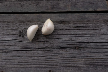 Snacks on a wooden background