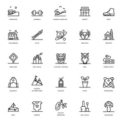 Fototapeta premium Building Line Icons Pack 