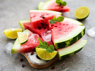 Watermelon with ice