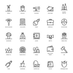 Banking Line Icons Pack
