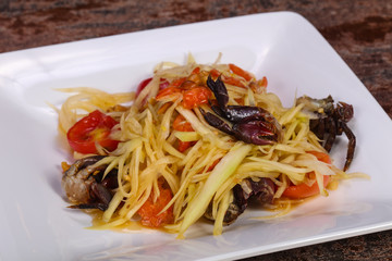 Green mango salad with seafood