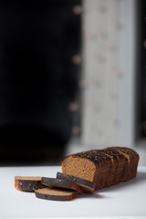 Sliced brown bread