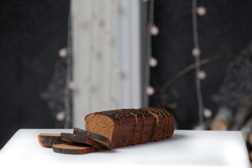 Sliced brown bread