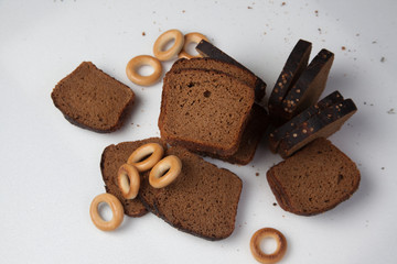 Sliced brown bread