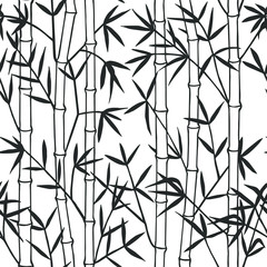 Bamboo seamless pattern, eps10 vector illustration. hand drawing