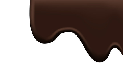 chocolate streams isolated on white background
